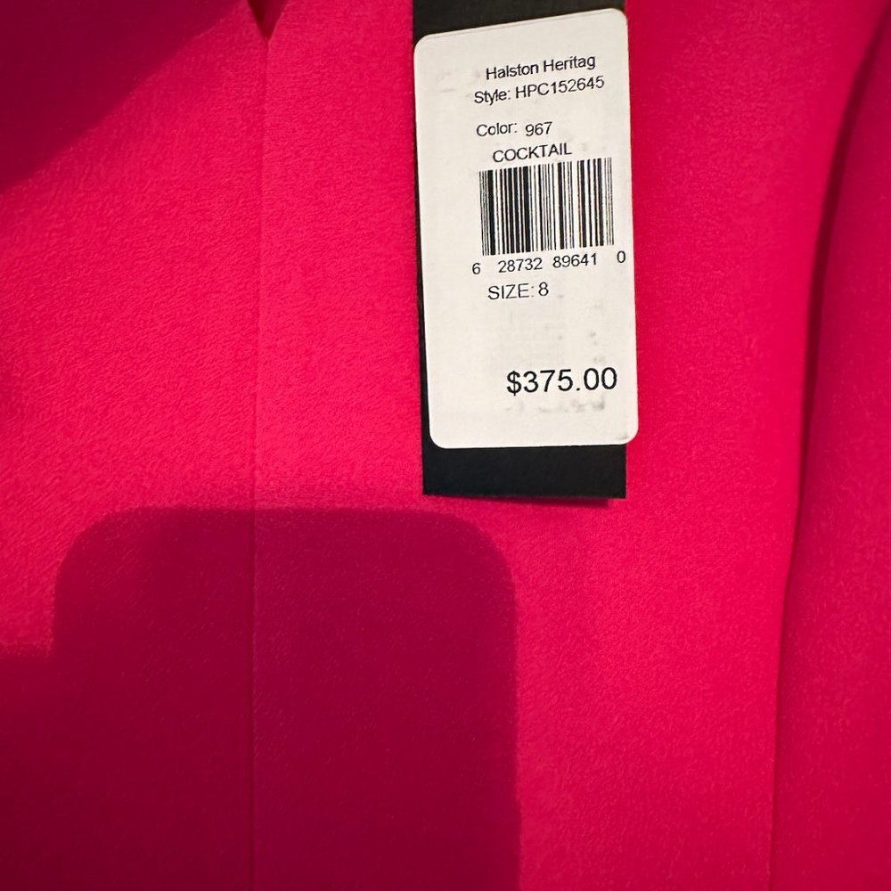 NWT Halston Heritage Pink High Low Sleeveless Cocktail Dress - Picture 4 of 5